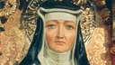 Bild der Hildegard von Bingen am Hildegardisaltar in der Rochuskapelle