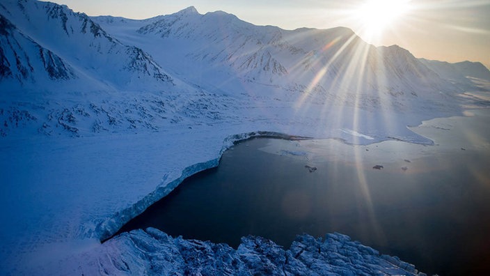 Gletscher bei Spitzbergen.