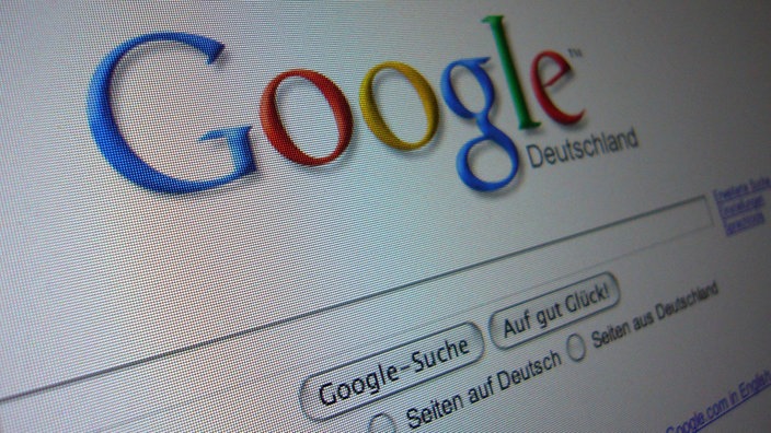 Eingabemaske der Suchmaschine Google.