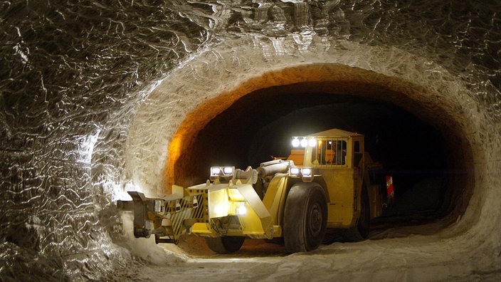 Spezialfahrzeug im Erkundungsbergwerk Gorleben